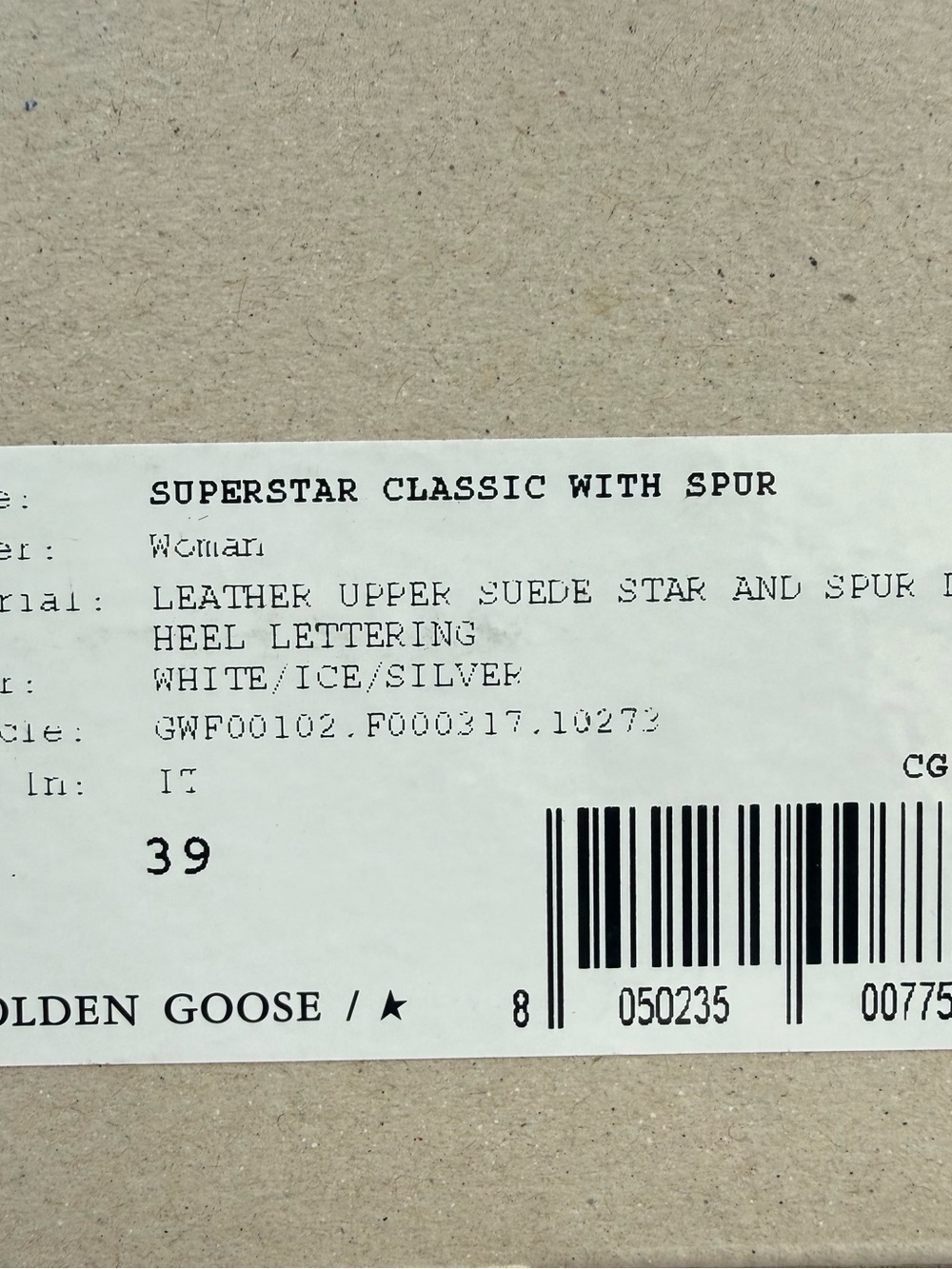 Golden Goose White Leather Super-Star Sneakers with Silver Star - Picture 4 of 11